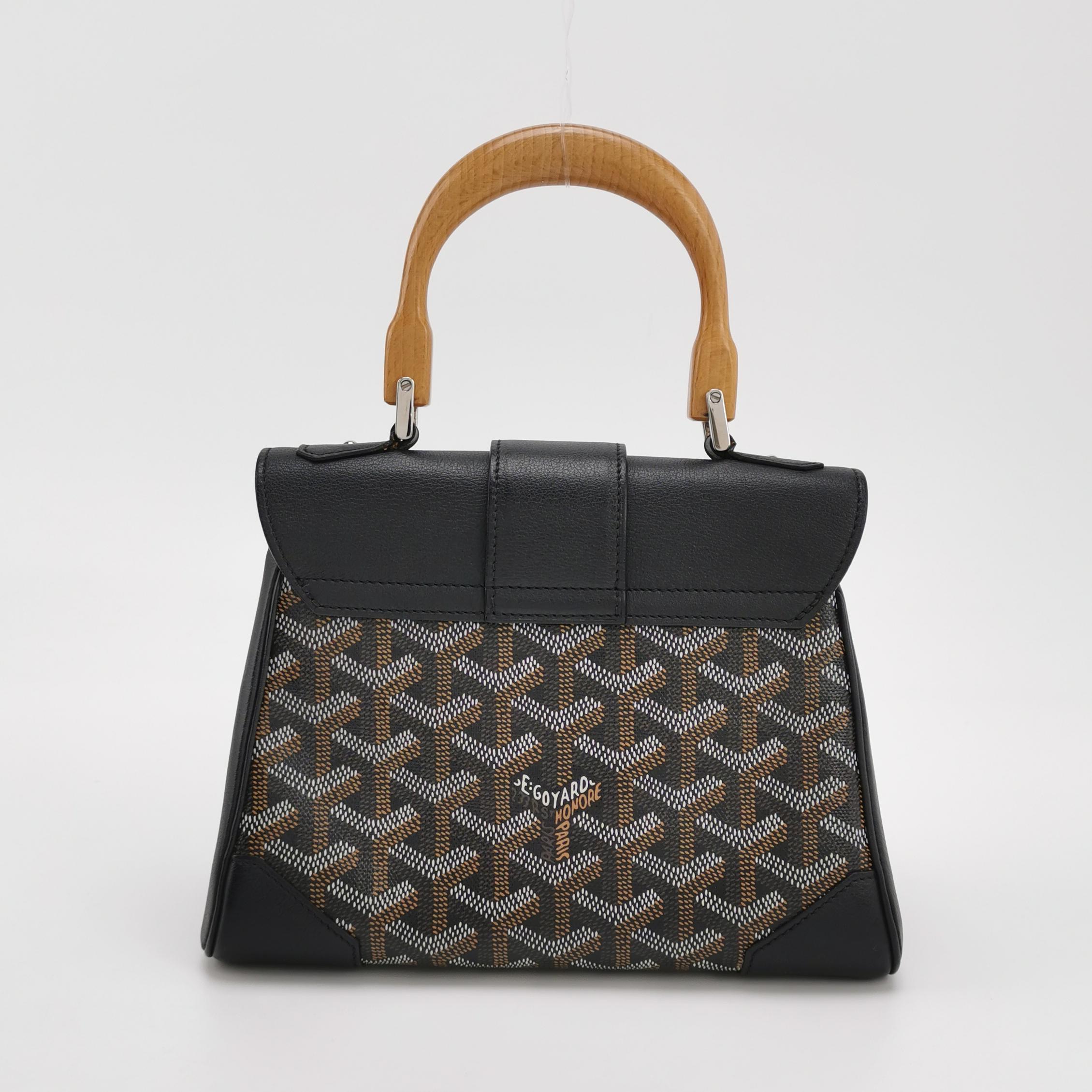 Goyard Saigon Top Handle Bag Coated Canvas with Leather Mini — photo 3 of 13