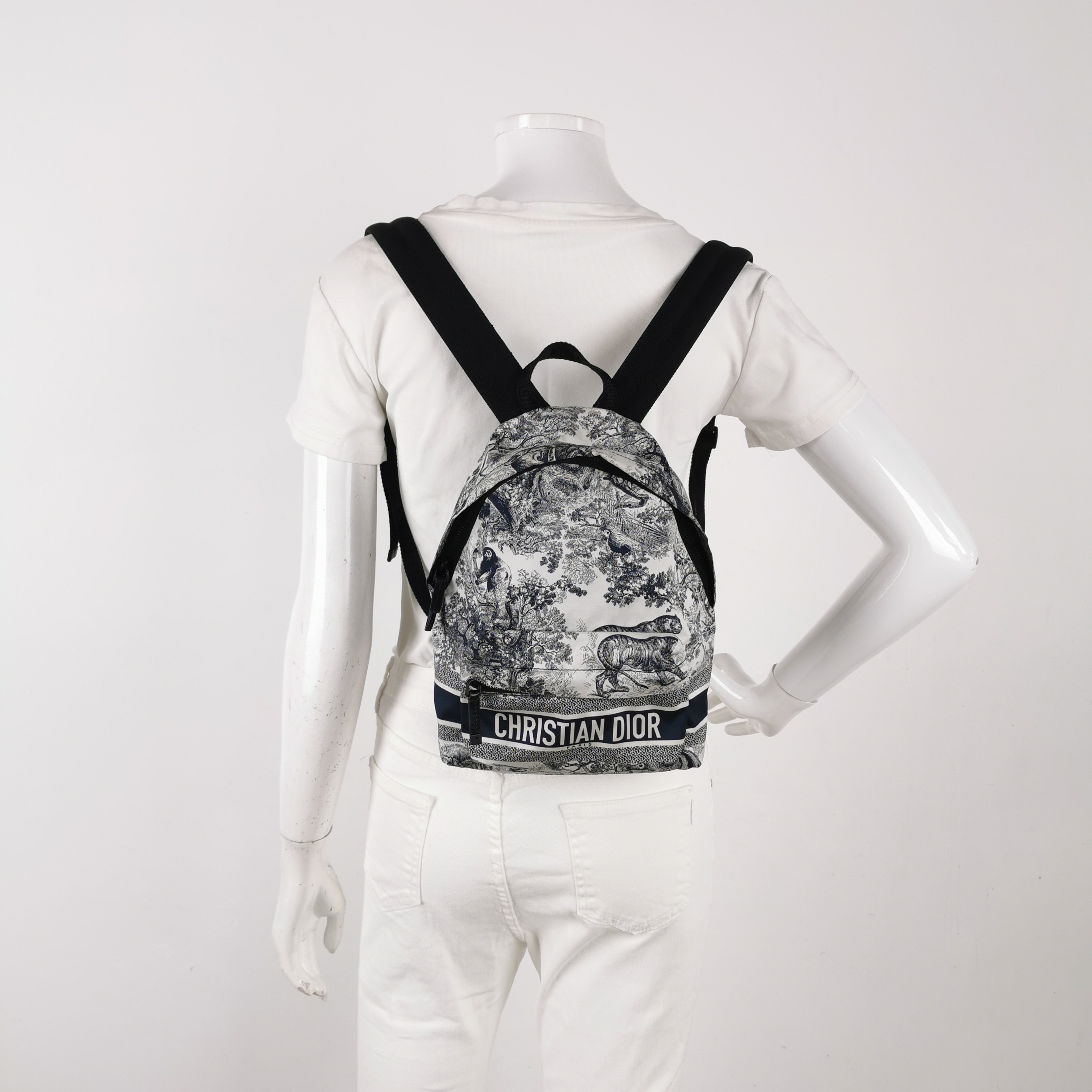 Christian Dior Toile De Jouy Travel Backpack Technical Fabric Small — alternate view