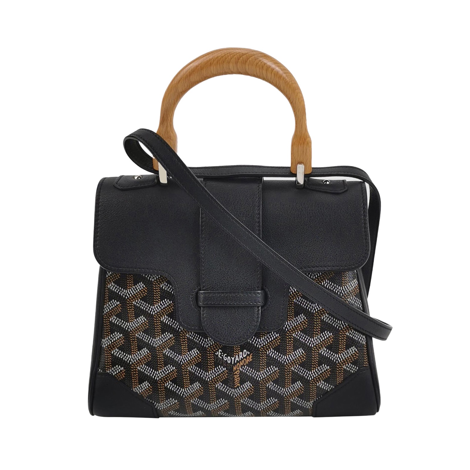Goyard Saigon Top Handle Bag Coated Canvas with Leather Mini — photo 1 of 14