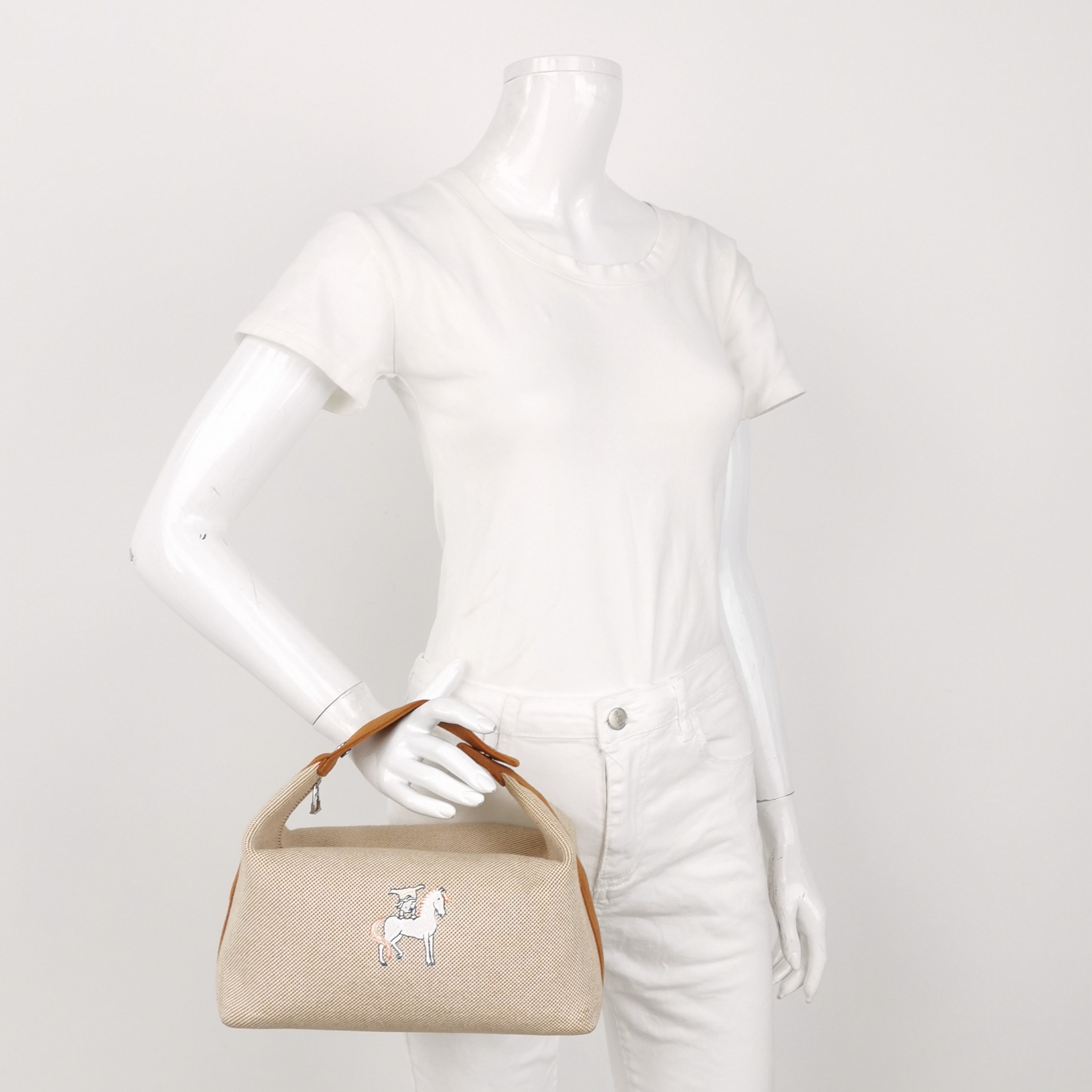 Hermes Bride-A-Brac Cabriole Travel Case Toile GM — alternate view