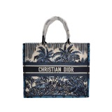 Christian Dior Book Tote Embroidered Canvas Large — thumbnail 1