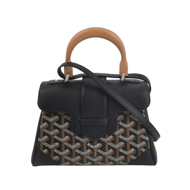 Goyard Saigon Top Handle Bag Coated Canvas with Leather Mini — pre-owned, Vierlot