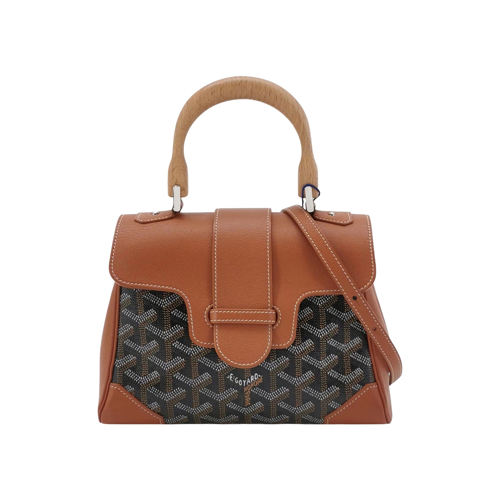 Goyard Saigon Top Handle Bag Coated Canvas with Leather Mini — photo 1 of 13