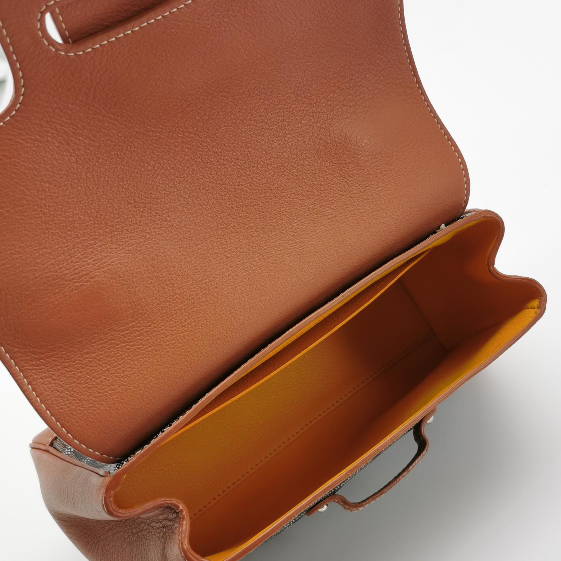Goyard Saigon Top Handle Bag Coated Canvas with Leather Mini — photo 7 of 13