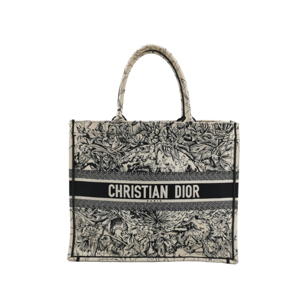 Christian Dior Book Tote Embroidered Canvas Large — pre-owned, Vierlot