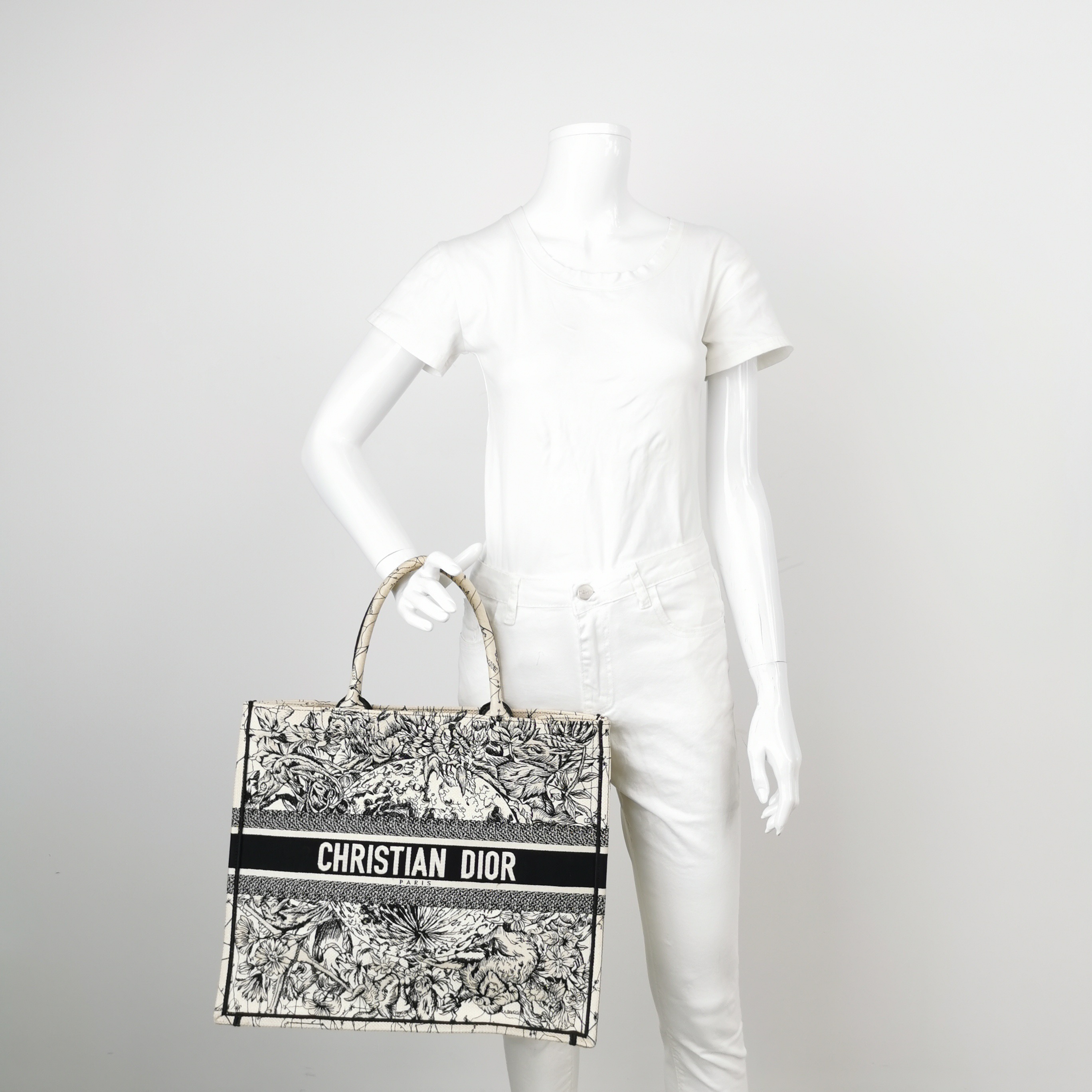 Christian Dior Book Tote Embroidered Canvas Large — alternate view