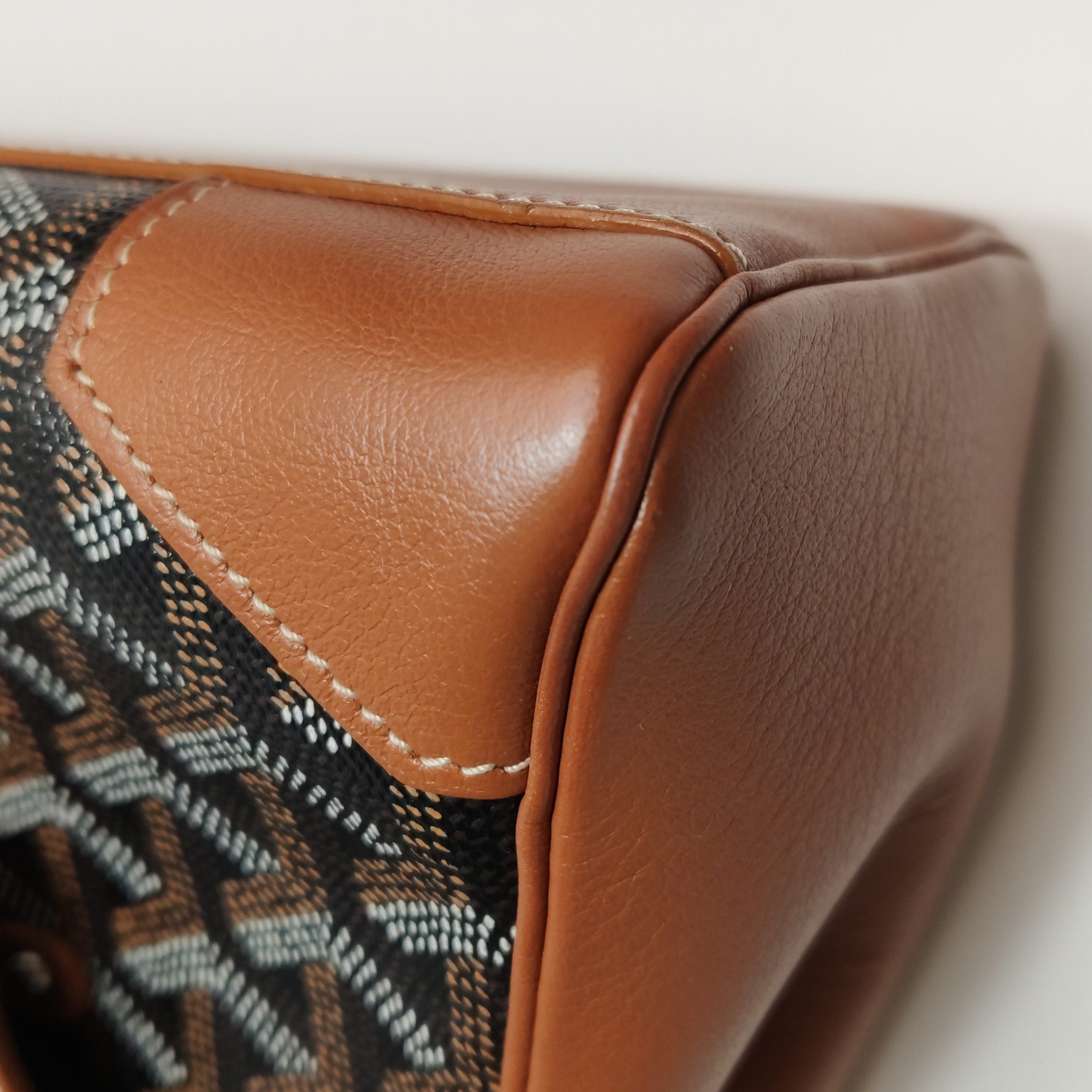Goyard Saigon Top Handle Bag Coated Canvas with Leather Mini — photo 10 of 13