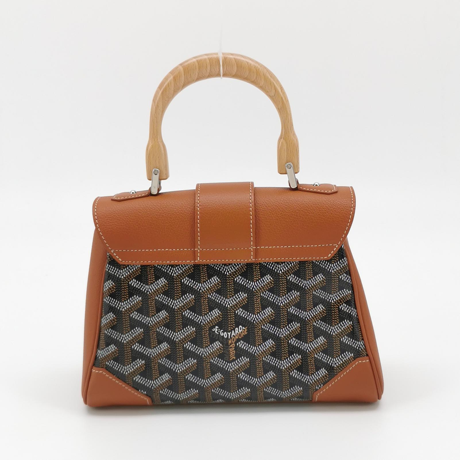 Goyard Saigon Top Handle Bag Coated Canvas with Leather Mini — alternate view