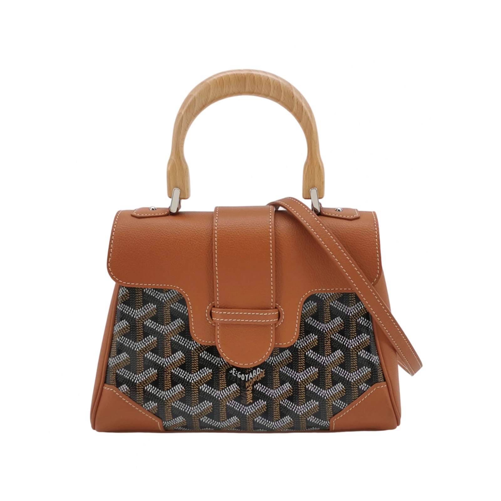 Goyard Saigon Top Handle Bag Coated Canvas with Leather Mini — photo 1 of 15