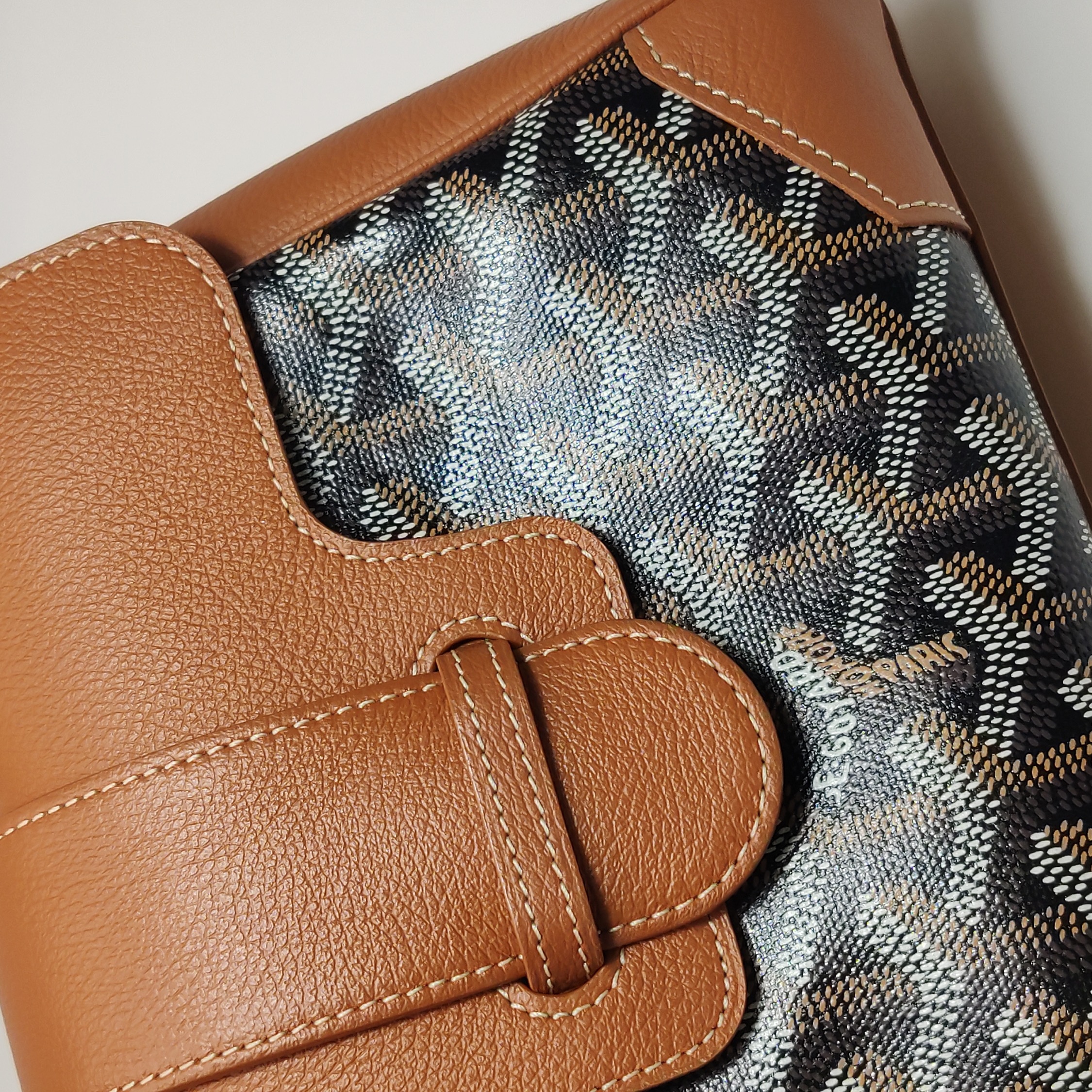 Goyard Saigon Top Handle Bag Coated Canvas with Leather Mini — photo 13 of 15
