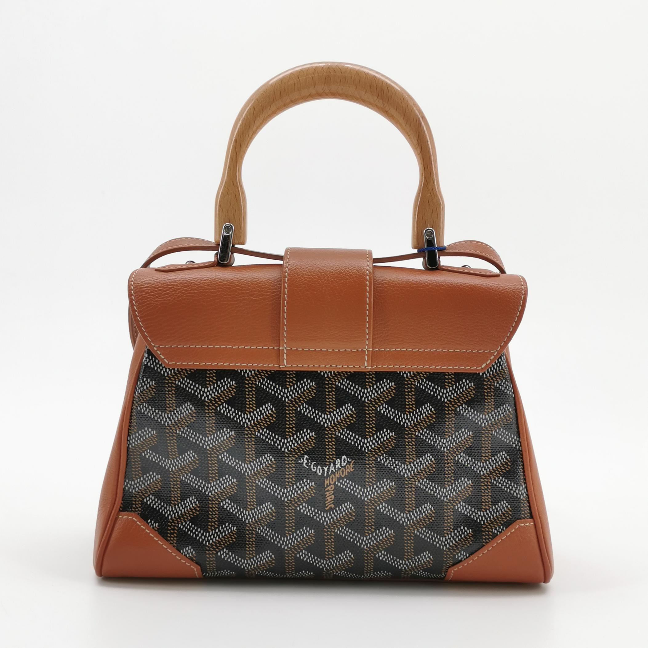 Goyard Saigon Top Handle Bag Coated Canvas with Leather Mini — photo 3 of 13