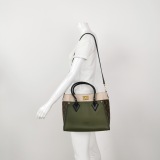 Louis Vuitton(LV) On My Side Tote Leather with Monogram Canvas MM — thumbnail 2