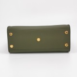 Louis Vuitton(LV) On My Side Tote Leather with Monogram Canvas MM — thumbnail 6