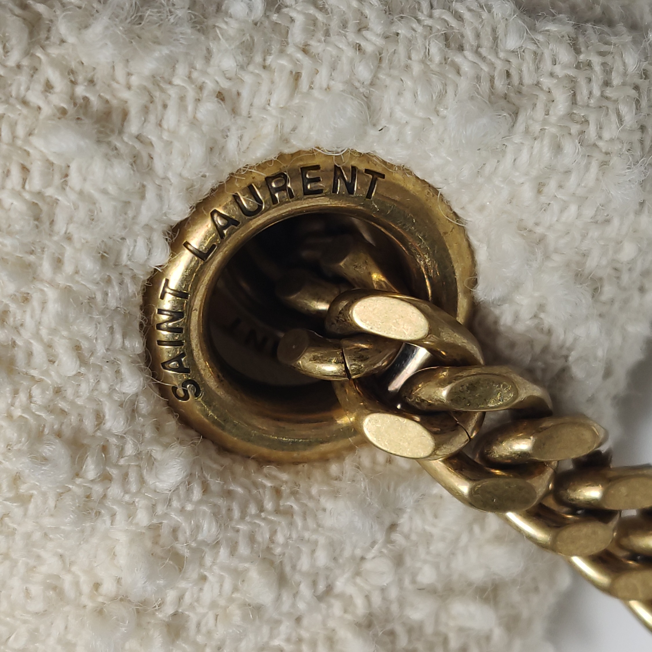 Saint Laurent Loulou Puffer Shoulder Bag Quilted Tweed Mini — photo 22 of 25