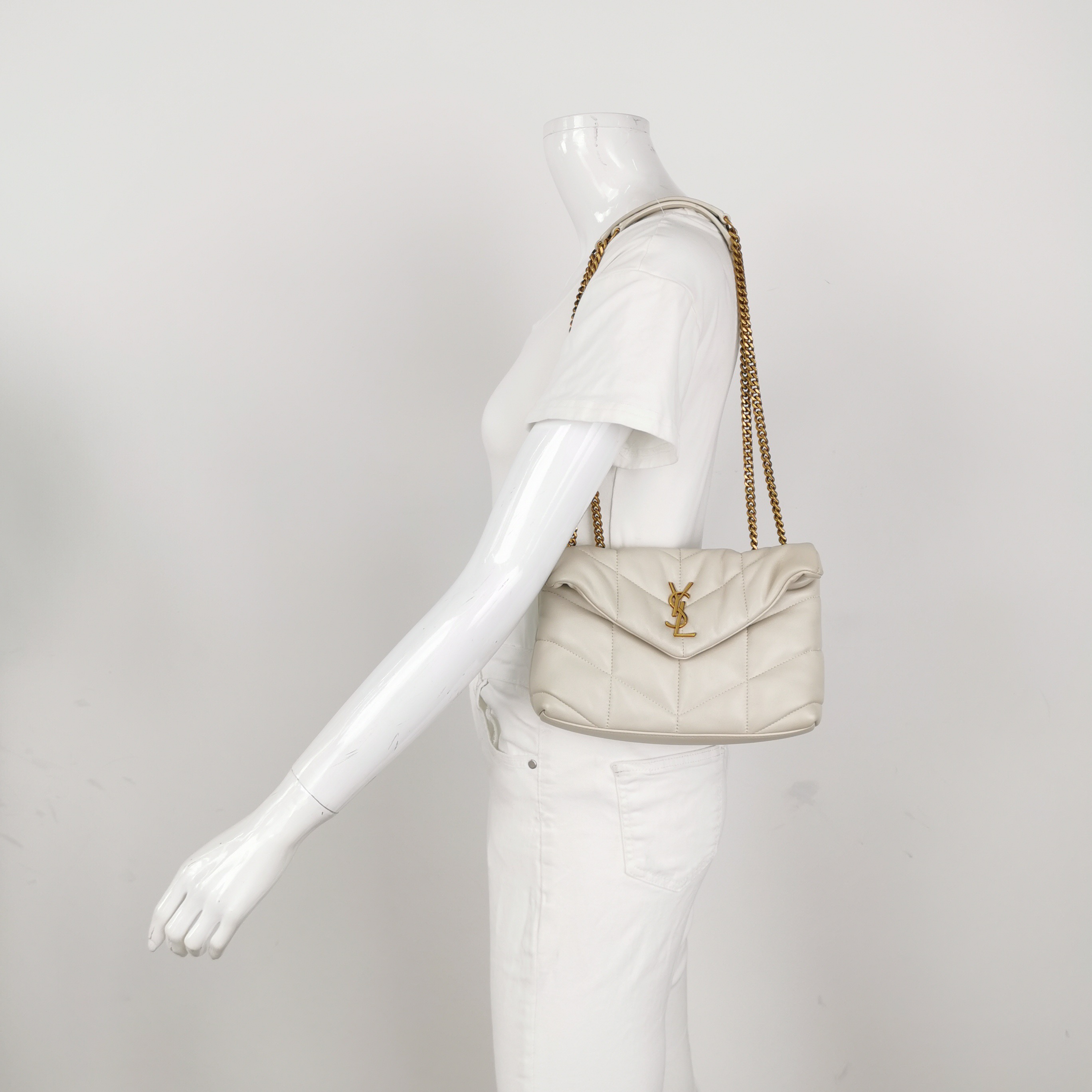 Saint Laurent Loulou Puffer Shoulder Bag Quilted Leather Mini — alternate view