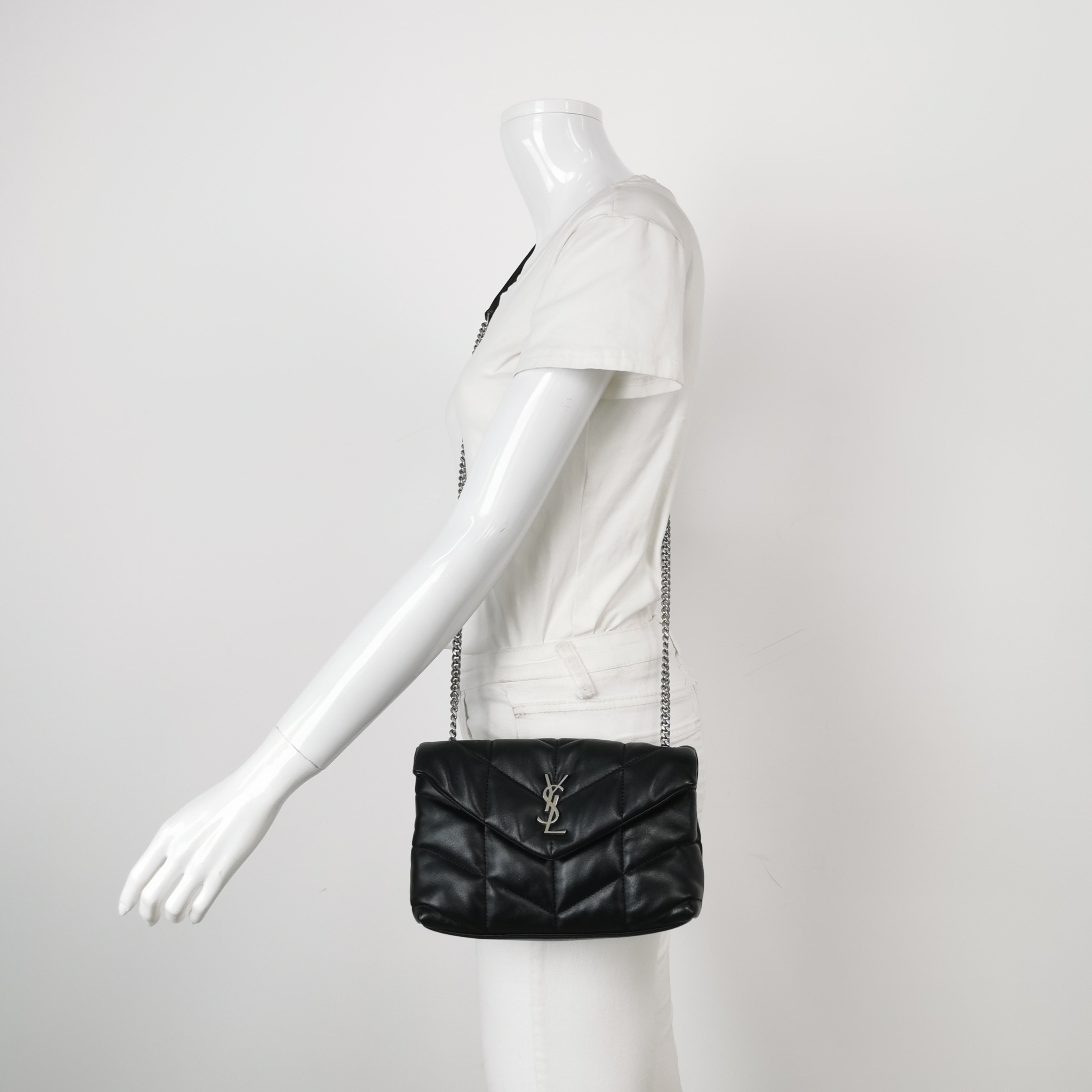 Saint Laurent Loulou Puffer Shoulder Bag Quilted Leather Mini — alternate view
