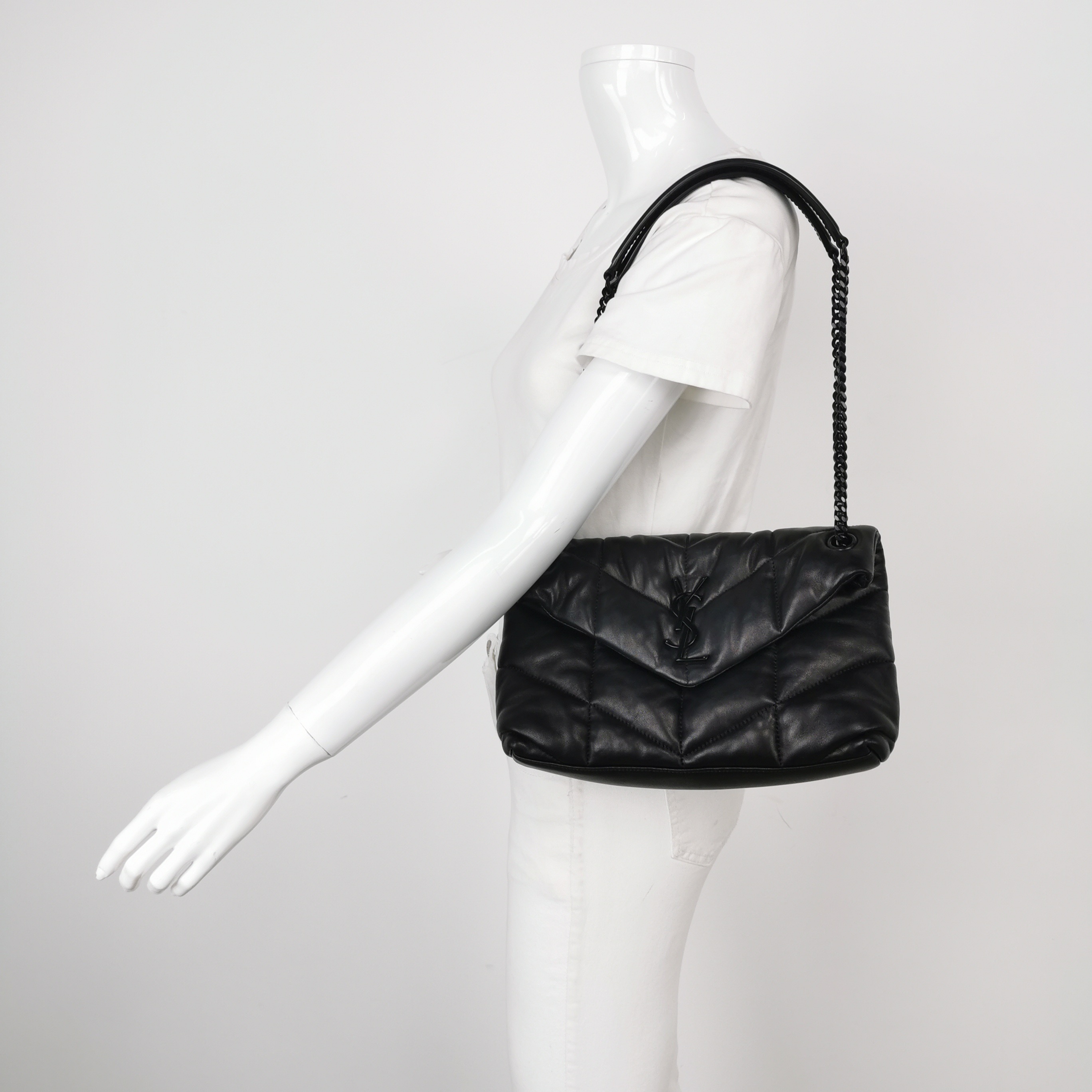 Saint Laurent Loulou Puffer Shoulder Bag Quilted Leather Small — alternate view
