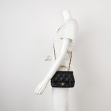 Chanel CF Handle Black Lambskin Crossbody Bag Mini — thumbnail 2
