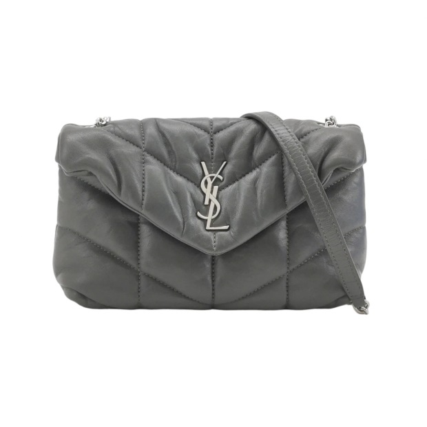 Saint Laurent Loulou Puffer Shoulder Bag Quilted Tweed Mini — pre-owned, Vierlot