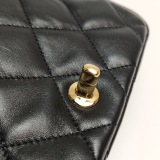 Chanel CF Handle Black Lambskin Crossbody Bag Mini — thumbnail 12