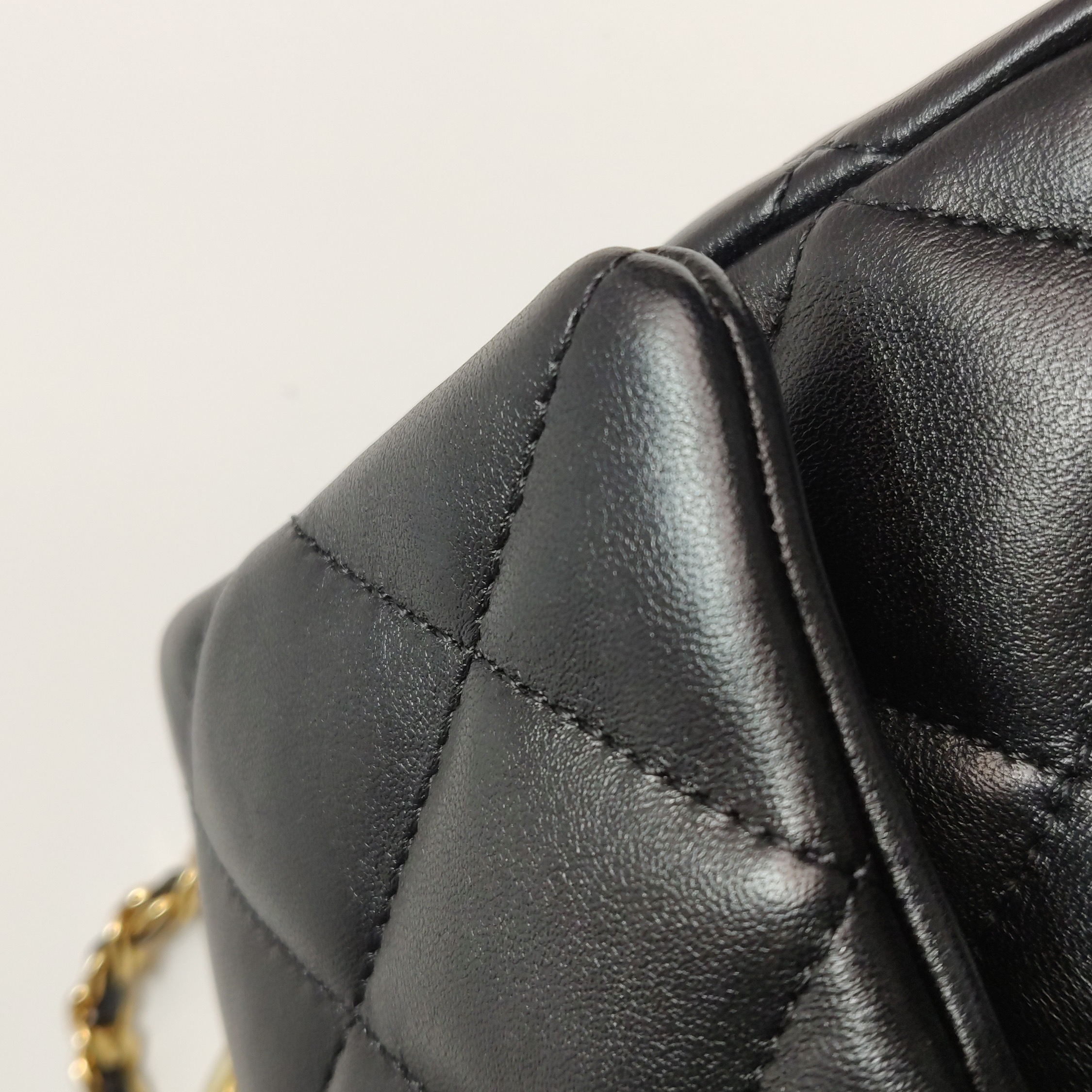 Chanel CF Handle Black Lambskin Crossbody Bag Mini — photo 15 of 21