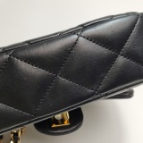 Chanel CF Handle Black Lambskin Crossbody Bag Mini — thumbnail 14