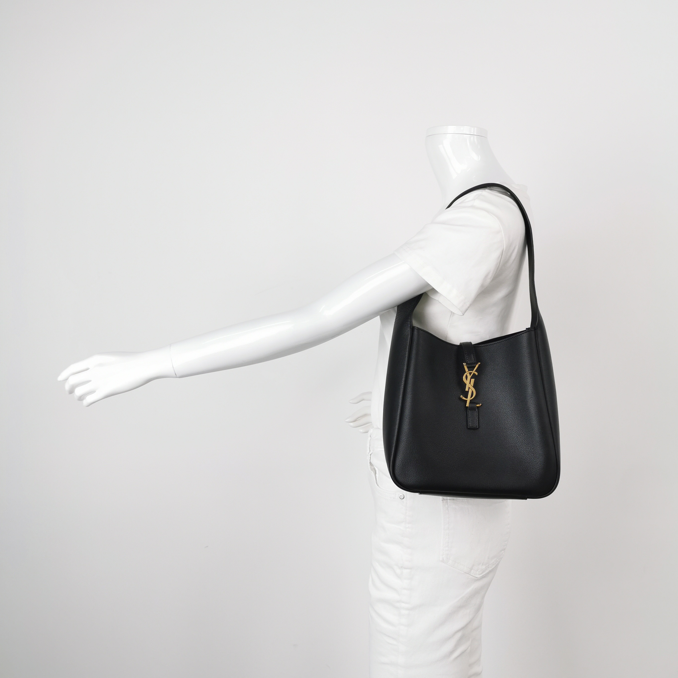 Saint Laurent Le 5 a 7 Supple Hobo Leather Small — alternate view