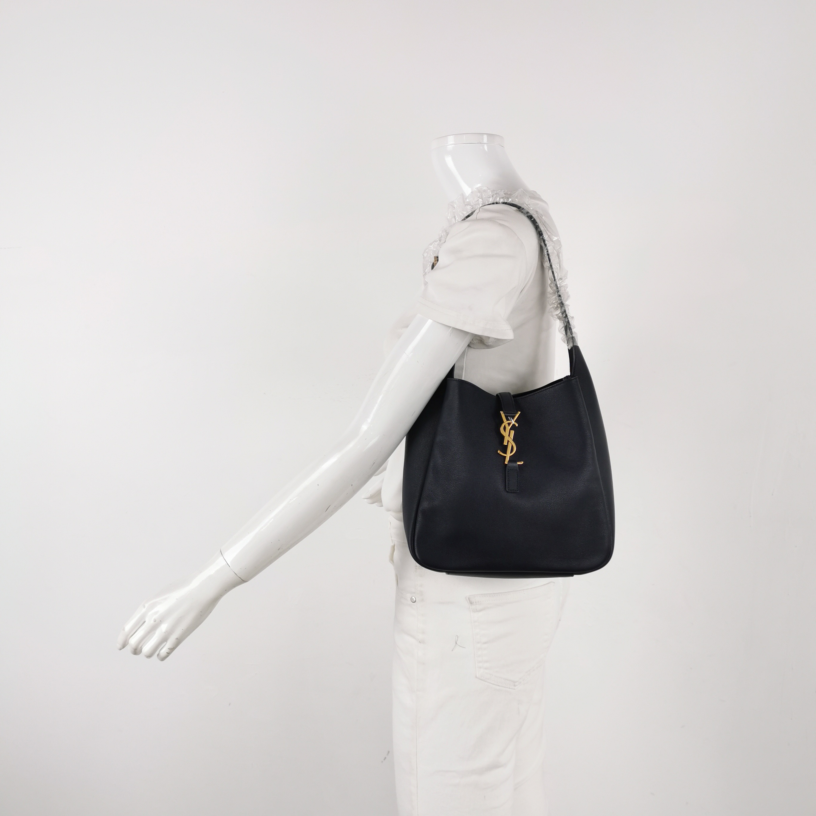 Saint Laurent Le 5 a 7 Supple Hobo Leather Small — alternate view