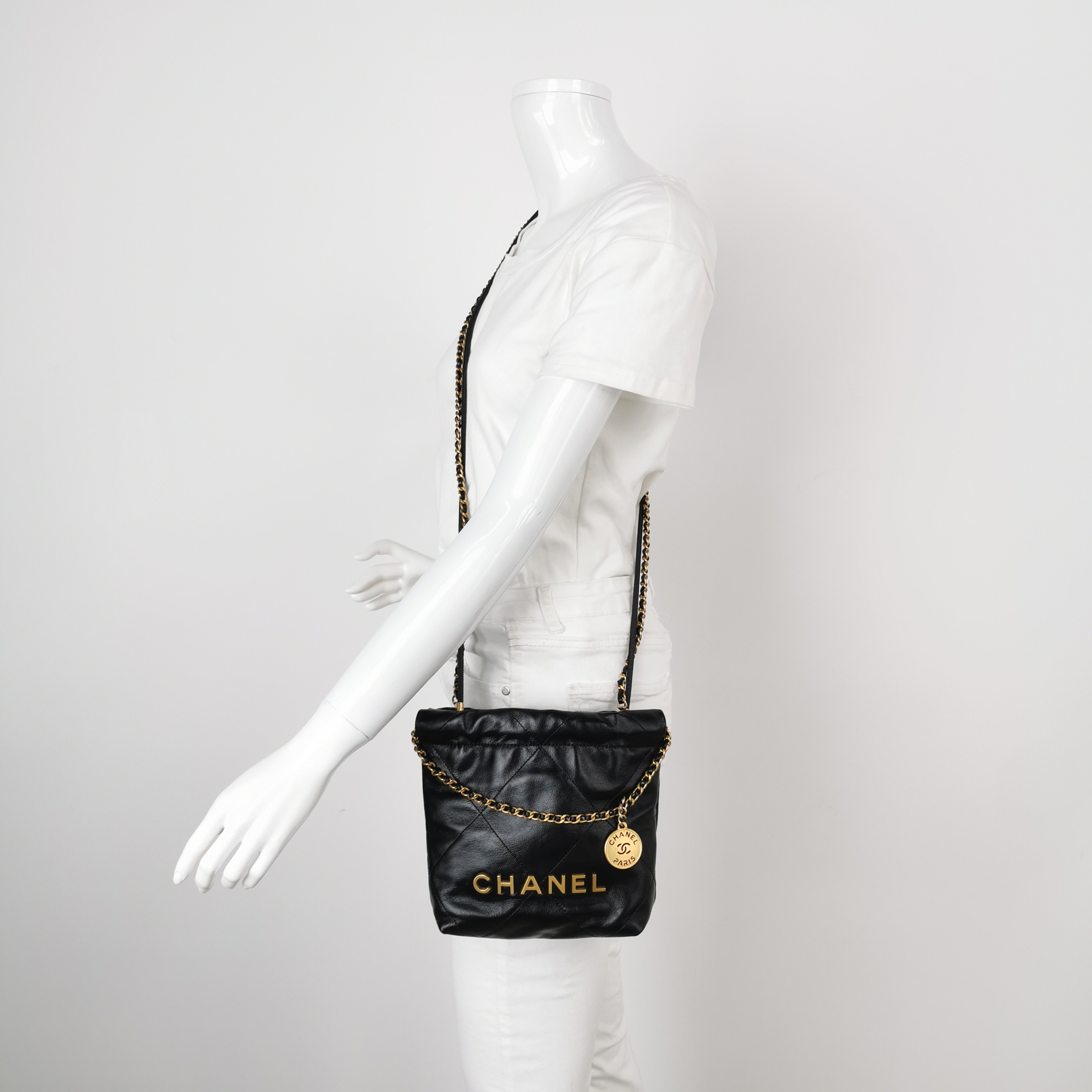 Chanel 22 Chain Hobo Quilted Calfskin Mini — alternate view