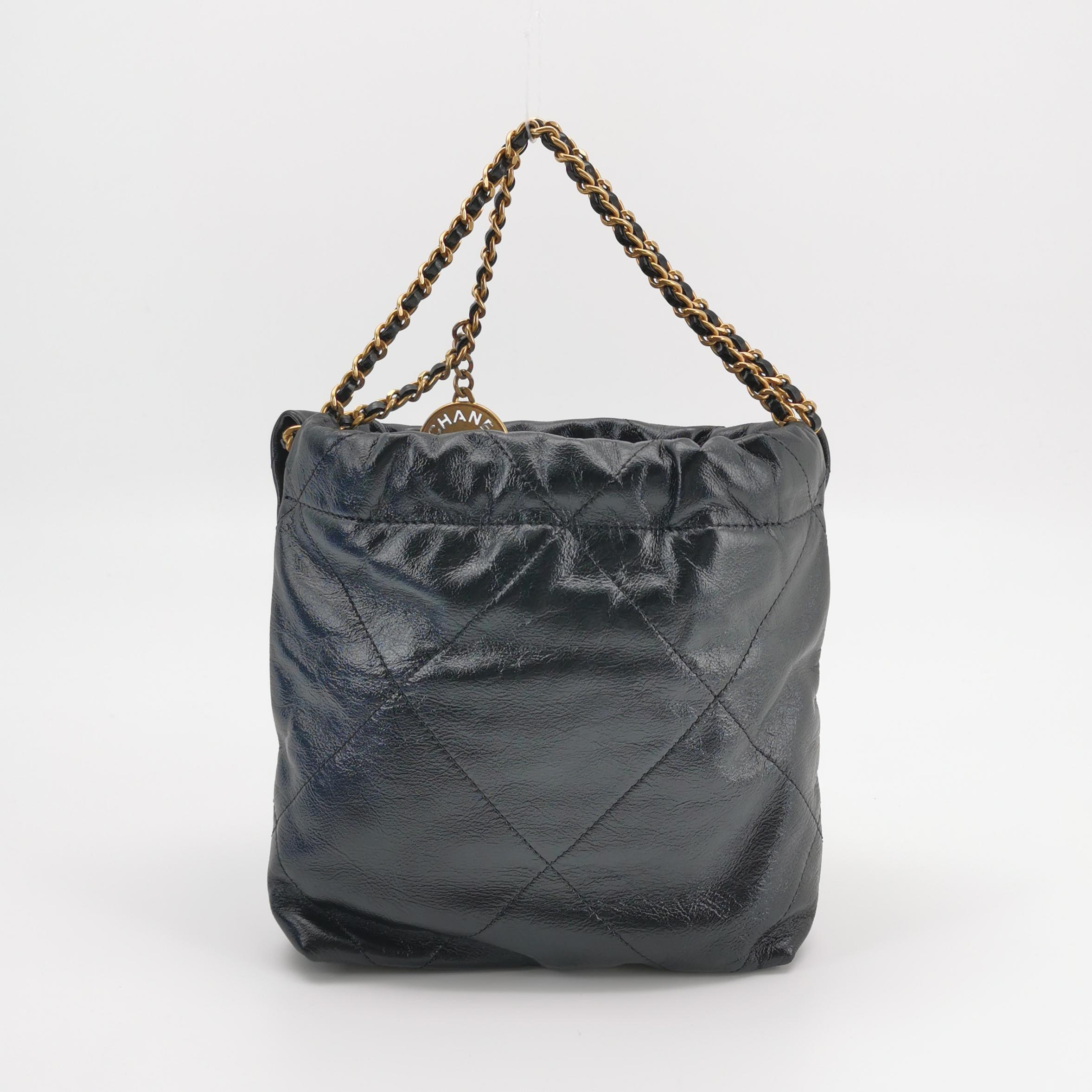 Chanel 22 Chain Hobo Quilted Calfskin Mini — photo 5 of 18