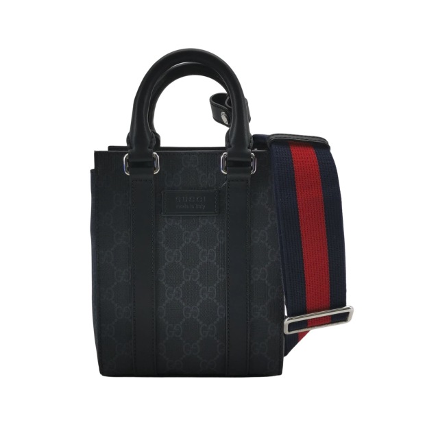 Gucci Convertible Web Open Tote GG Coated Canvas Mini — pre-owned, Vierlot