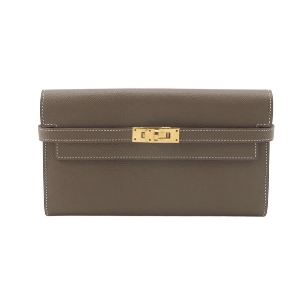 Hermes Kelly Wallet Epsom Long — pre-owned, Vierlot