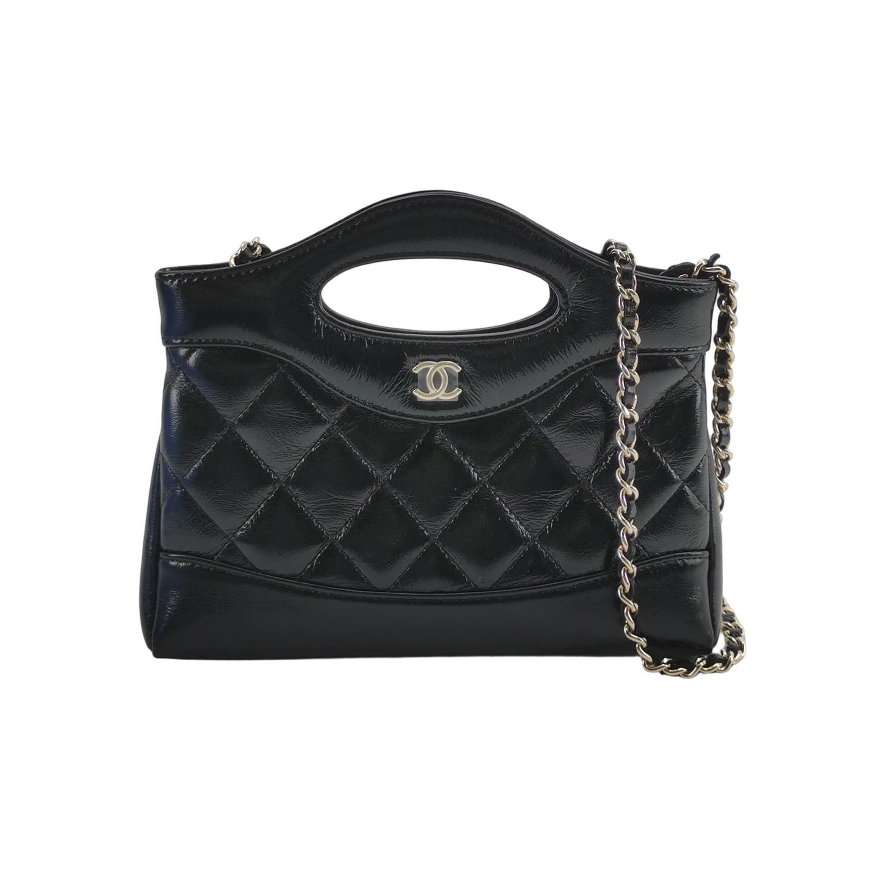 Chanel 31 Shopping Bag Clutch with Chain Quilted Shiny Crumpled Calfskin Nano — photo 1 of 11