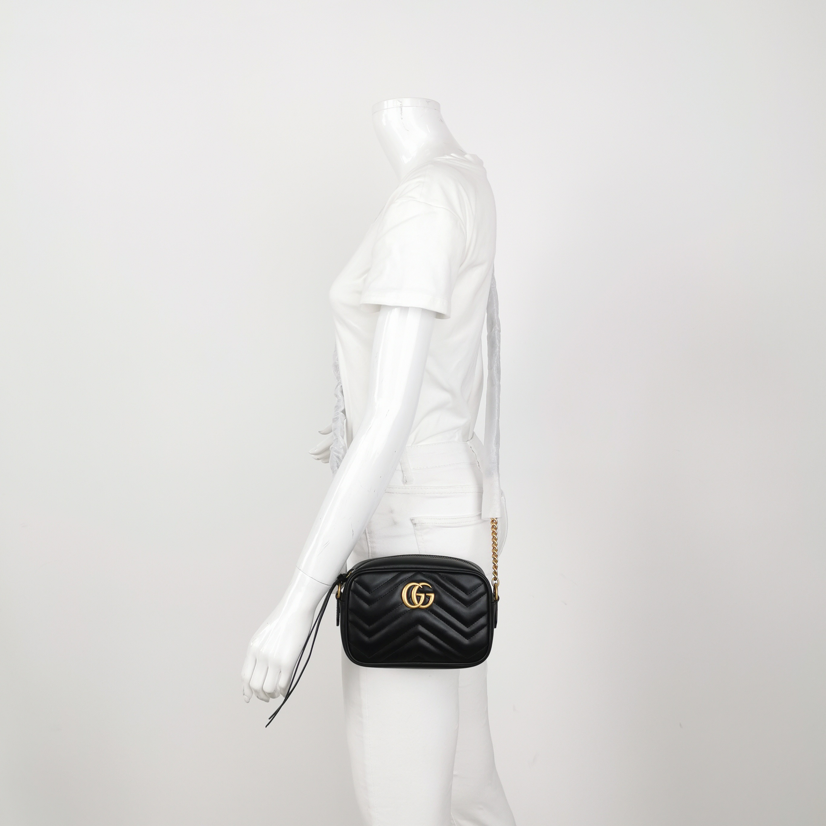 Gucci GG Marmont Shoulder Bag Matelasse Leather Mini — alternate view