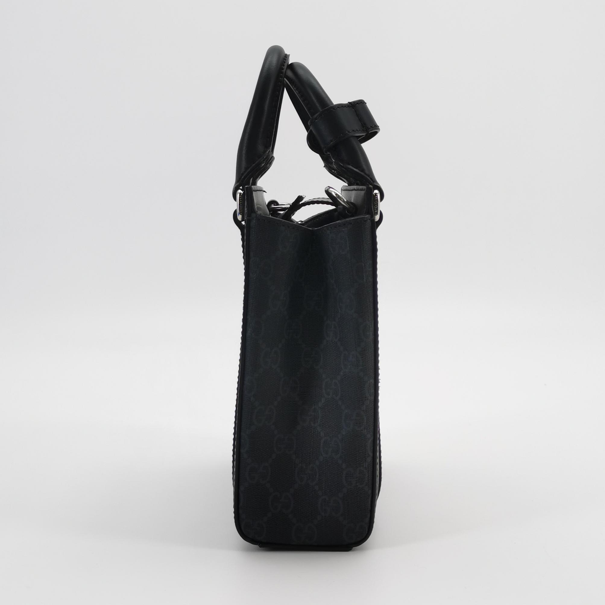 Gucci Convertible Web Open Tote GG Coated Canvas Mini — photo 3 of 16