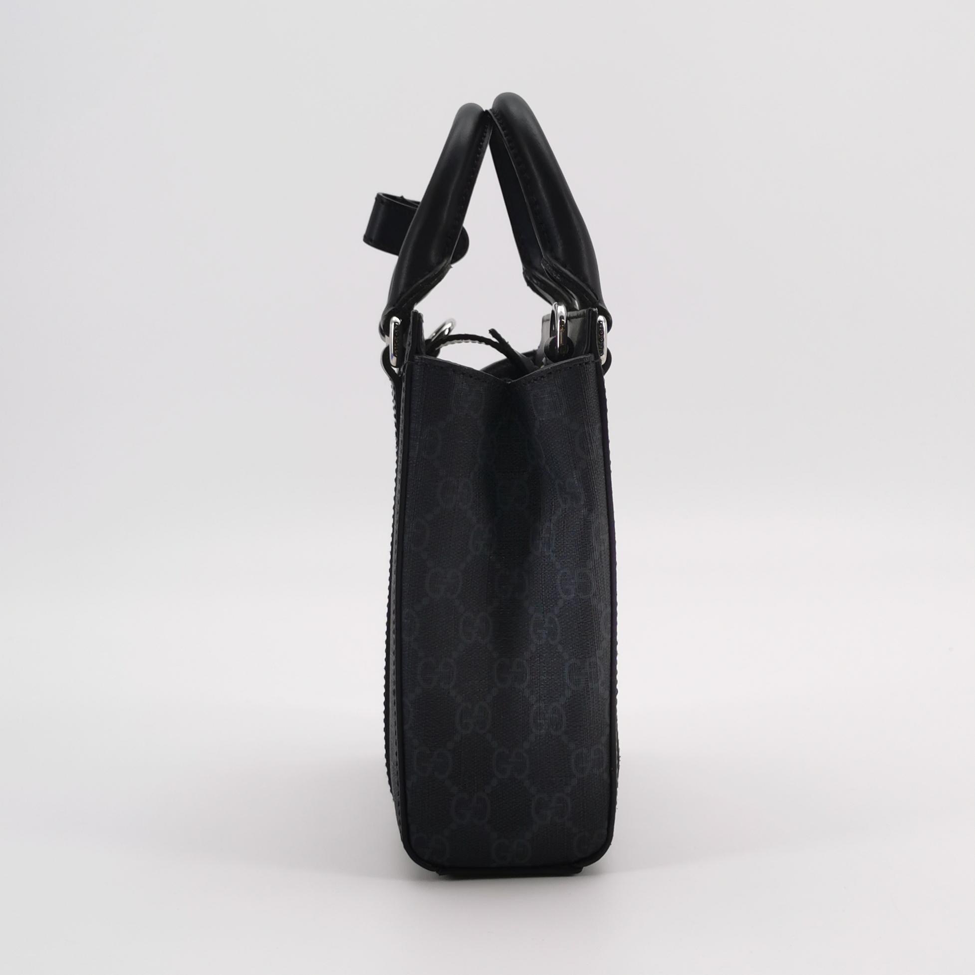 Gucci Convertible Web Open Tote GG Coated Canvas Mini — photo 4 of 16