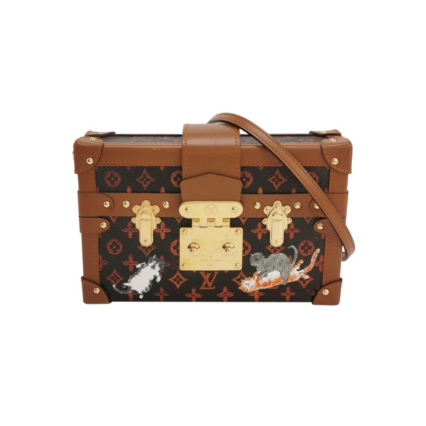 Louis Vuitton(LV) Petite Malle Handbag Limited Edition Grace Coddington Catogram Canvas — pre-owned, Vierlot