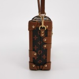 Louis Vuitton(LV) Petite Malle Handbag Limited Edition Grace Coddington Catogram Canvas — thumbnail 3