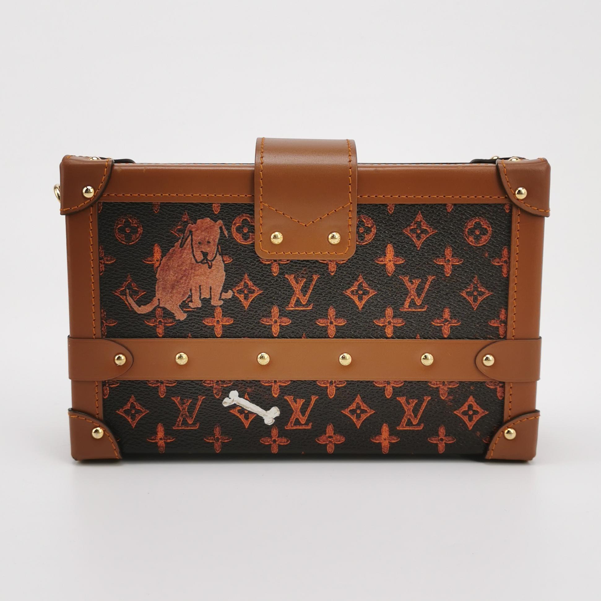 Louis Vuitton(LV) Petite Malle Handbag Limited Edition Grace Coddington Catogram Canvas — photo 5 of 23