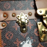 Louis Vuitton(LV) Petite Malle Handbag Limited Edition Grace Coddington Catogram Canvas — thumbnail 14