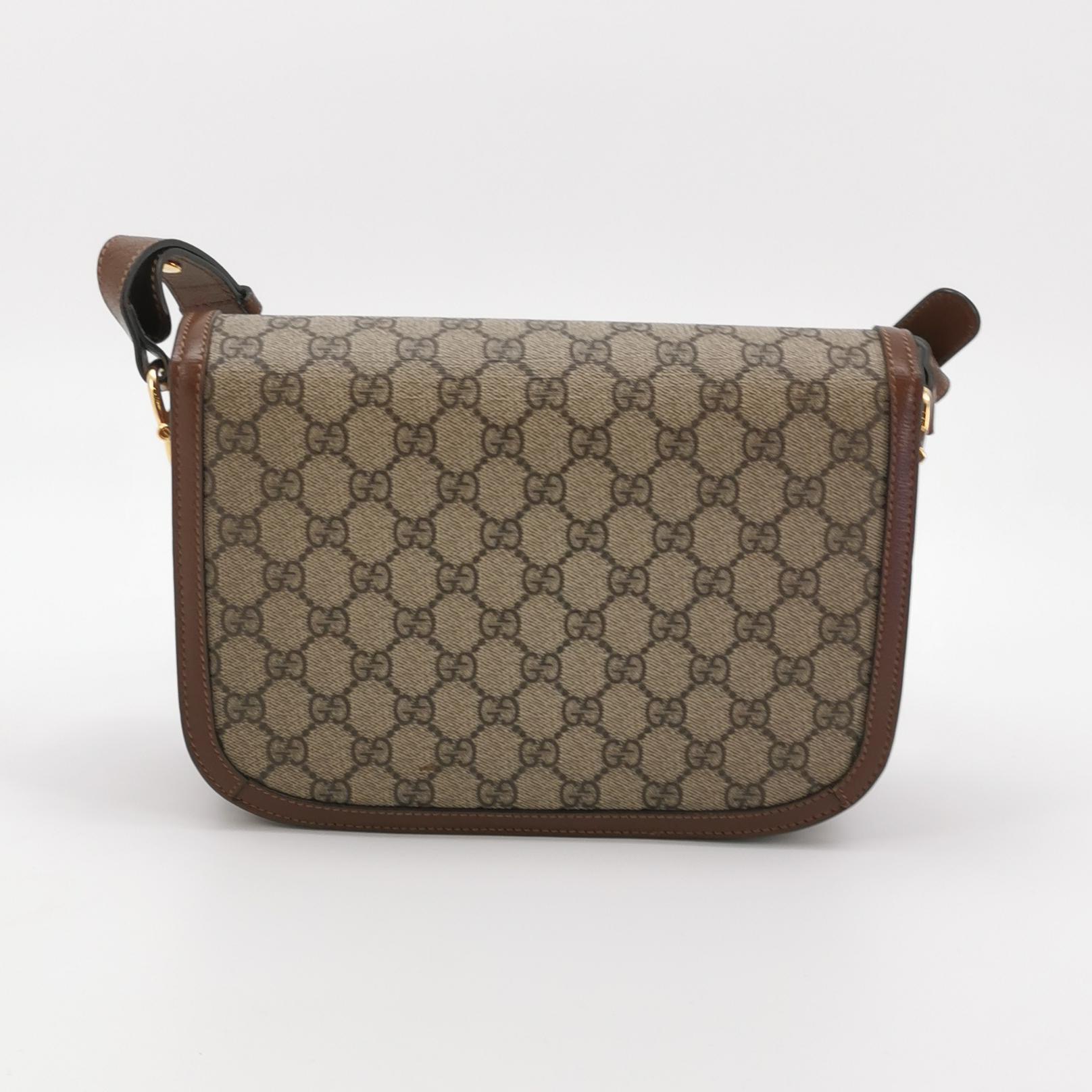 Gucci Horsebit 1955 Shoulder Bag GG Coated Canvas with Leather Small — photo 5 of 21