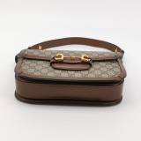 Gucci Horsebit 1955 Shoulder Bag GG Coated Canvas with Leather Small — thumbnail 6