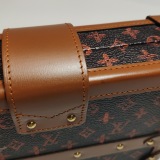 Louis Vuitton(LV) Petite Malle Handbag Limited Edition Grace Coddington Catogram Canvas — thumbnail 18