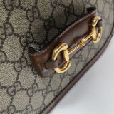 Gucci Horsebit 1955 Shoulder Bag GG Coated Canvas with Leather Small — thumbnail 11