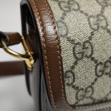 Gucci Horsebit 1955 Shoulder Bag GG Coated Canvas with Leather Small — thumbnail 16