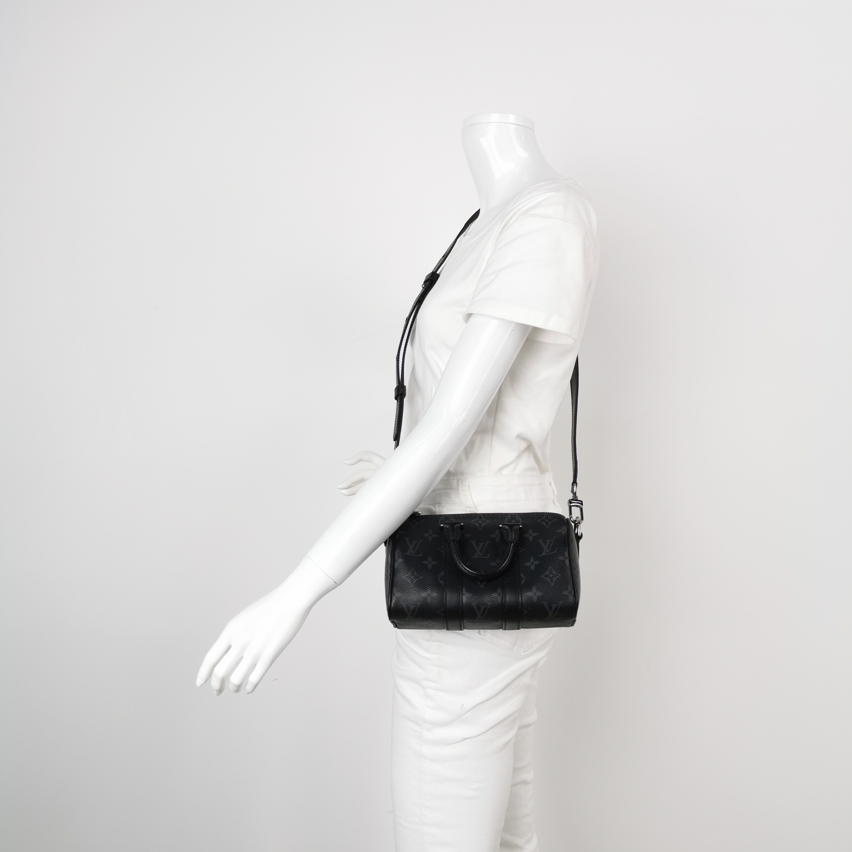 Louis Vuitton(LV) Keepall Bandouliere Bag Reverse Monogram Eclipse Canvas XS — alternate view
