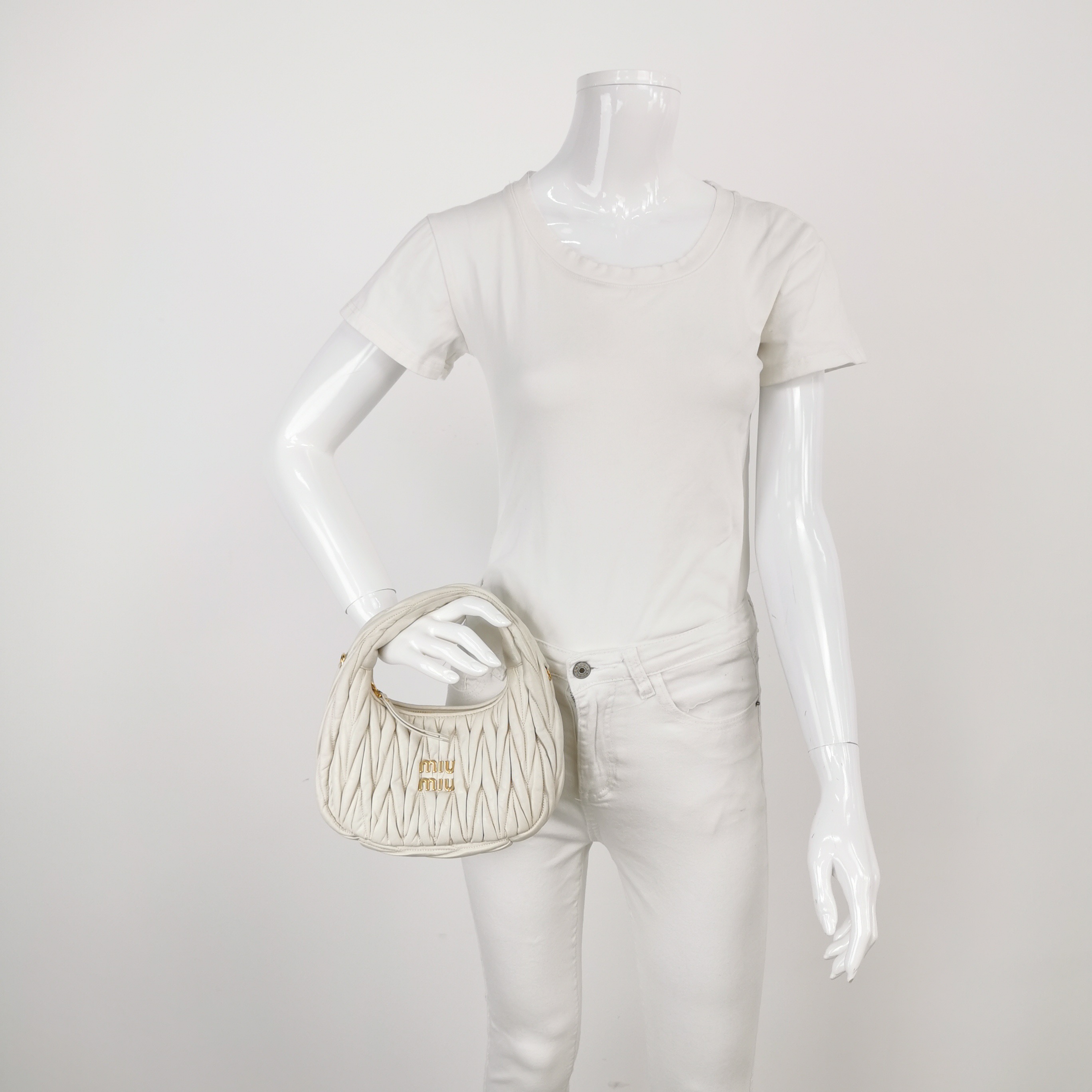 Miu Miu Wander Hobo Matelasse Leather Small — alternate view