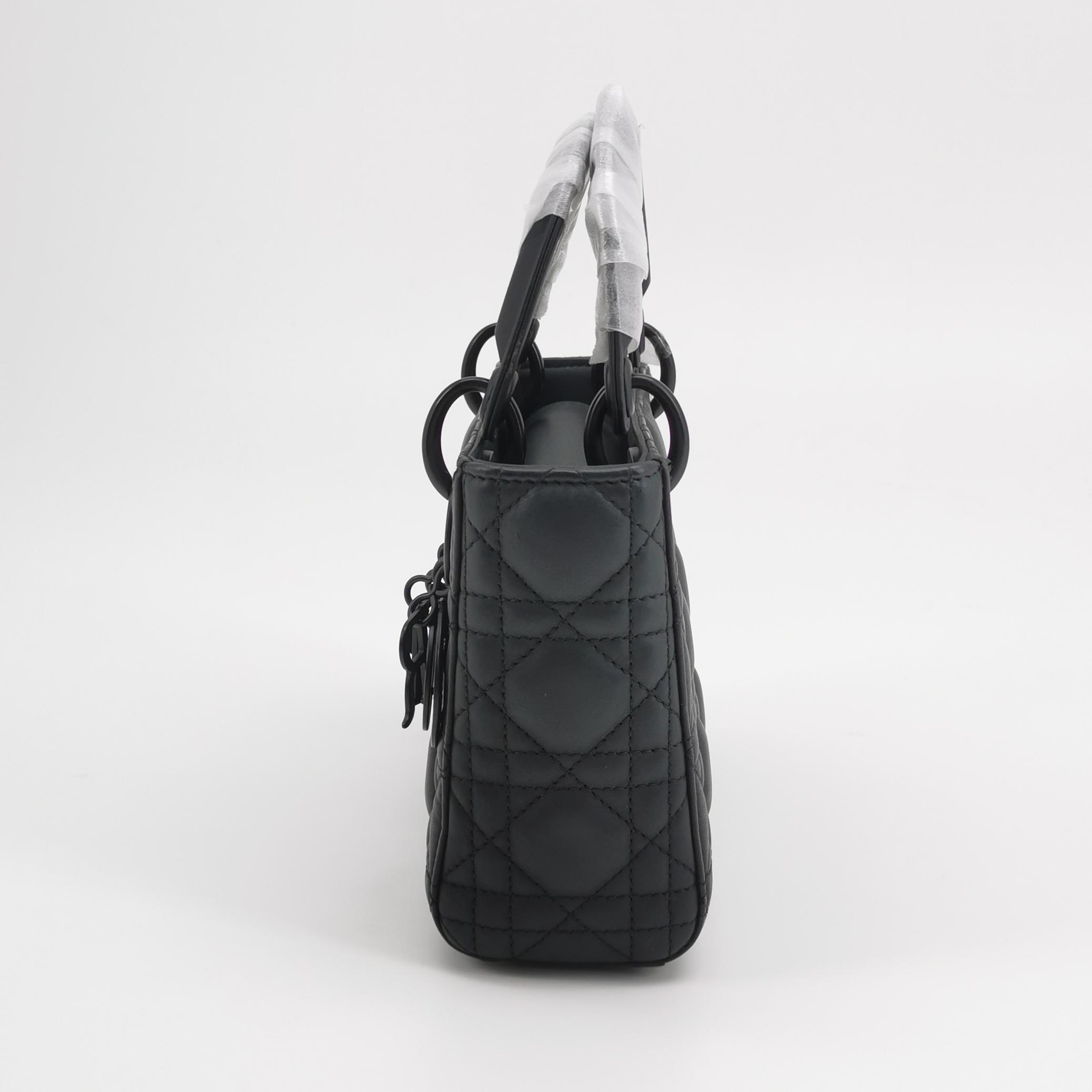 Dior Ultra Matte Lady Dior Chain Bag Cannage Quilt Calfskin Mini — photo 4 of 22