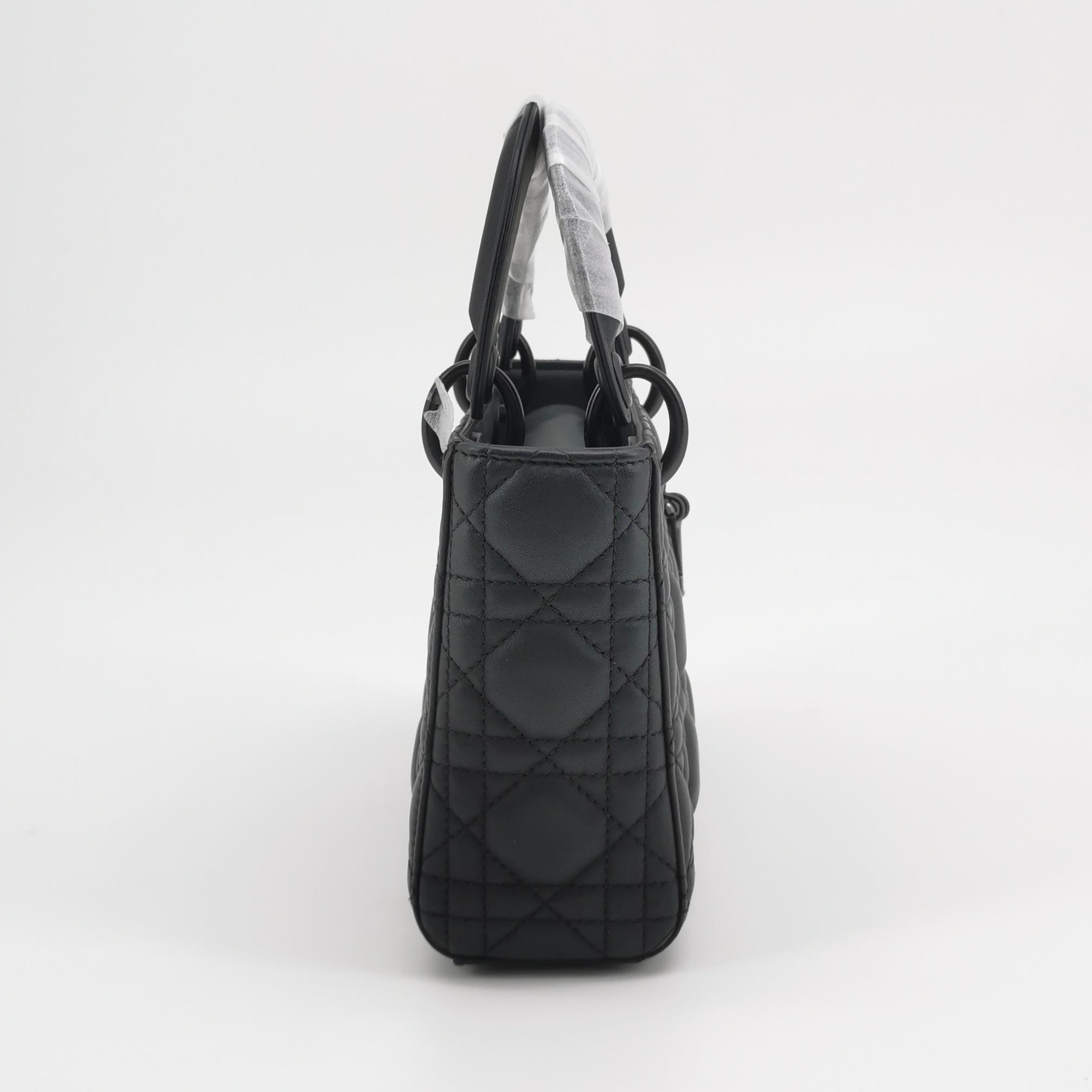 Dior Ultra Matte Lady Dior Chain Bag Cannage Quilt Calfskin Mini — photo 3 of 22