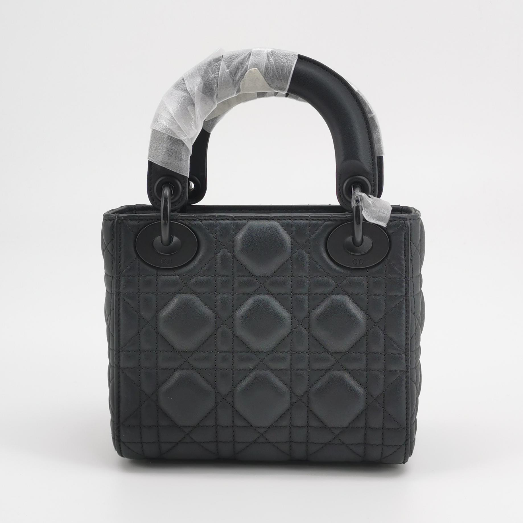 Dior Ultra Matte Lady Dior Chain Bag Cannage Quilt Calfskin Mini — photo 5 of 22